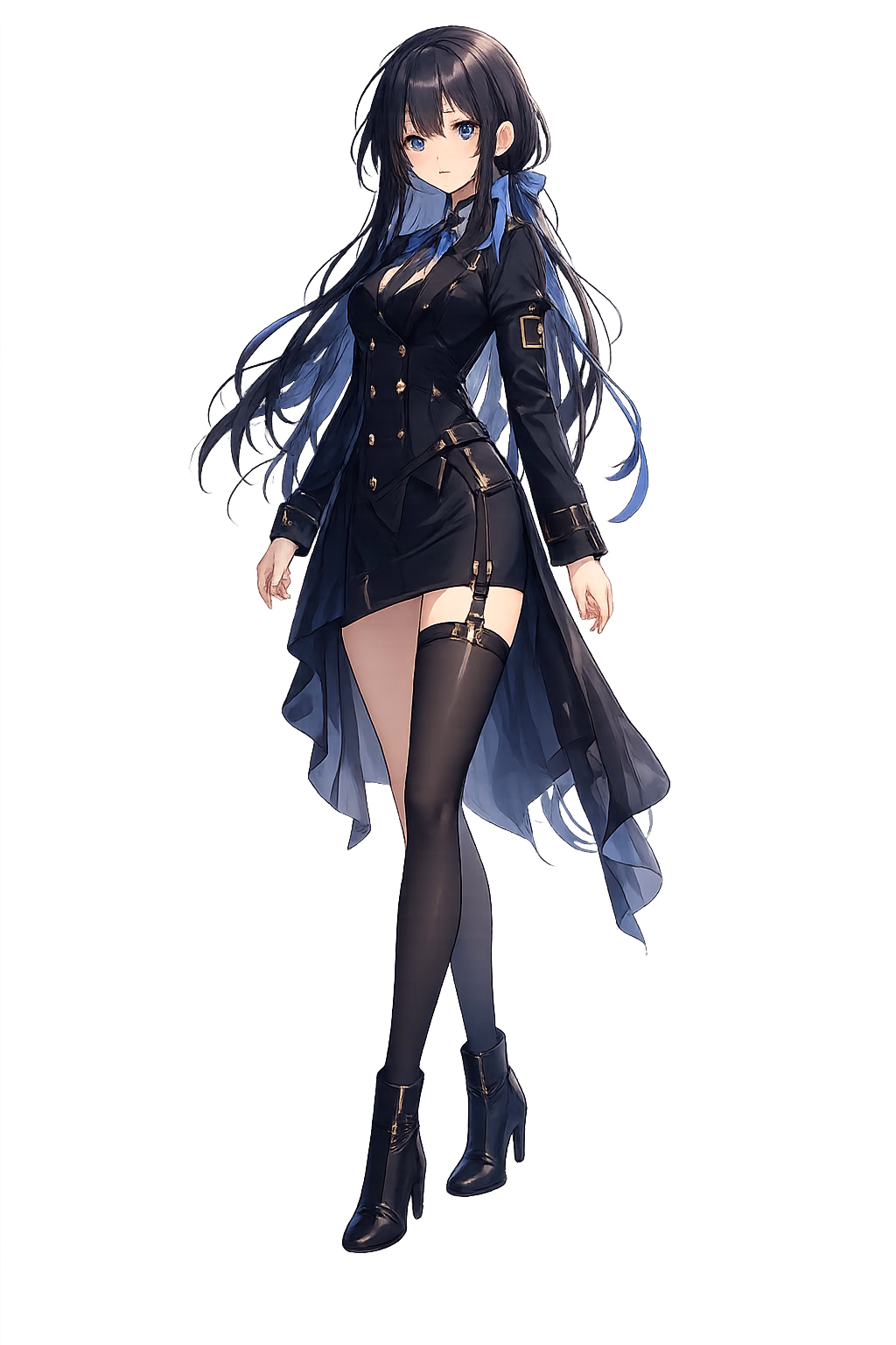 Astra, an original Danna companion with short navy hair, holding a planner